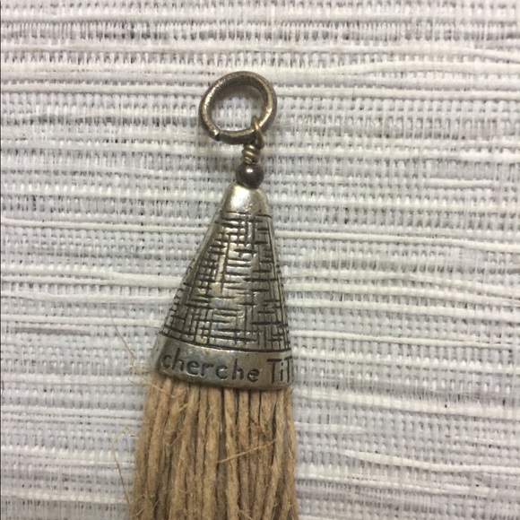 Quand Lili Cherche Titi Linen/Silver Necklace Made in France - Picture 7 of 9